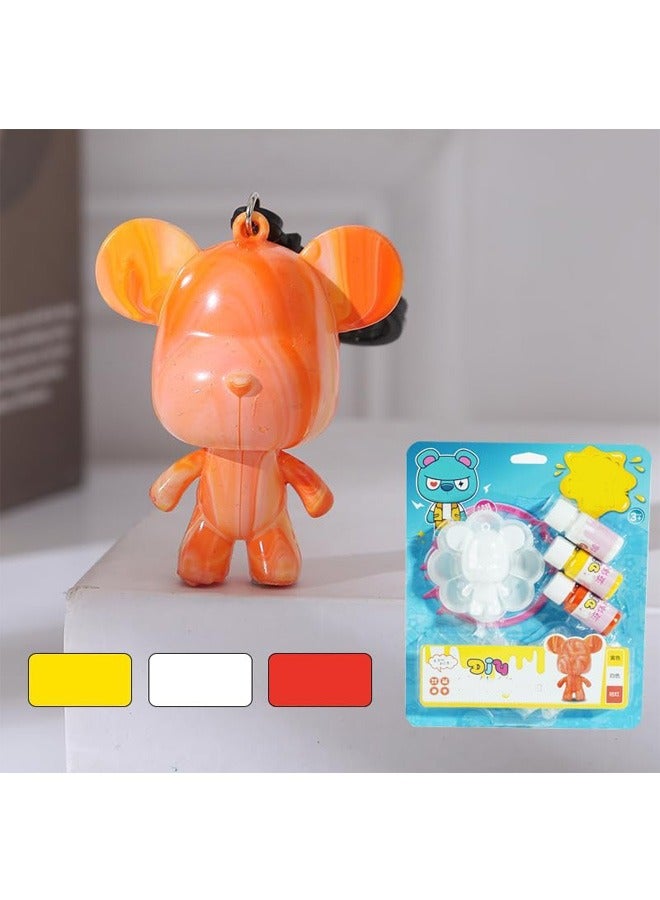 رات سو DIY الطلاء السائل الدب تيدي الدب مجموعة الطلاء 6.5 سم - Image 2