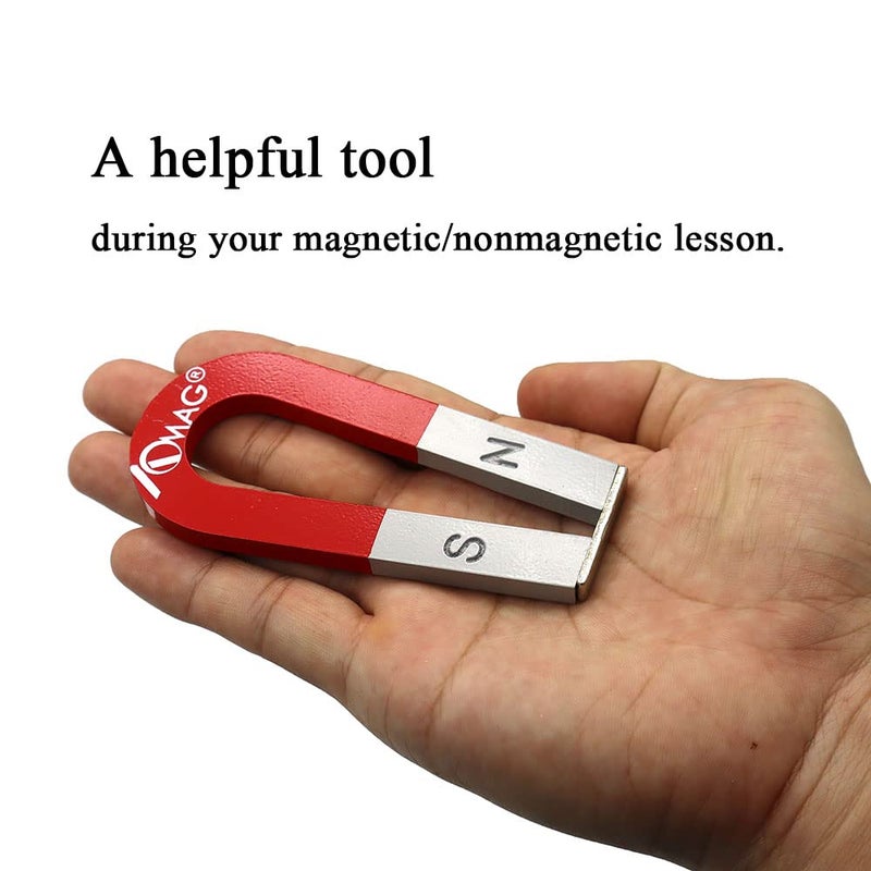 AOMAG ® Large 4" Red Silver Horseshoe Alnico Magnets - Image 3