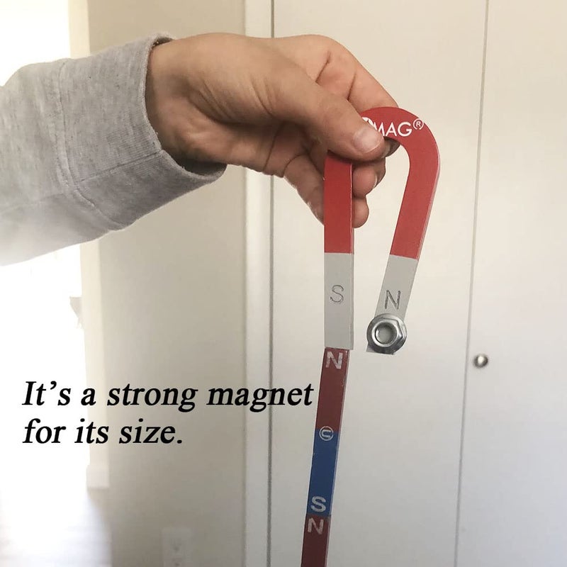AOMAG ® Large 4" Red Silver Horseshoe Alnico Magnets - Image 4