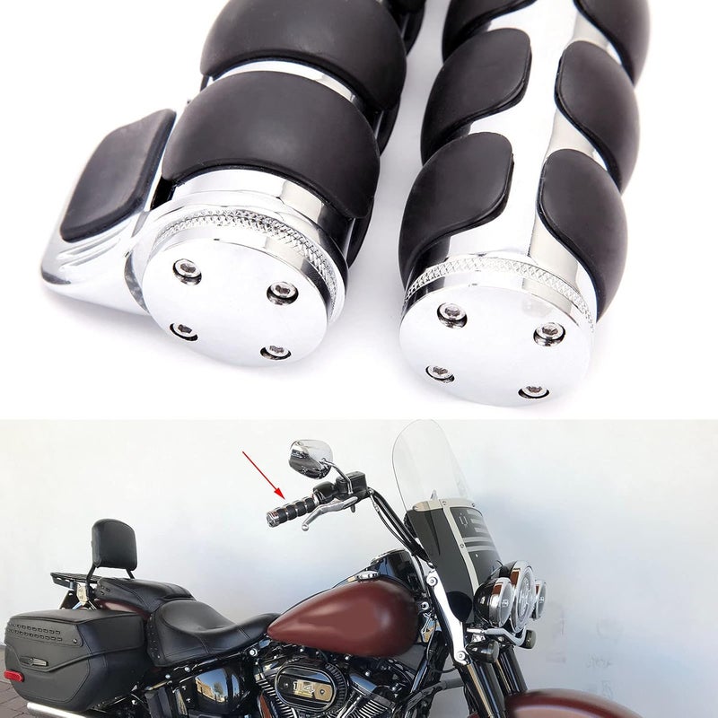 MISS MOLY Chrome Motorcycle Bar End Hand Grips - Image 5