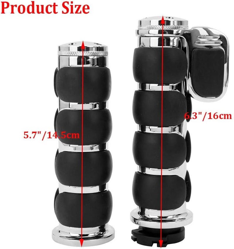 MISS MOLY Chrome Motorcycle Bar End Hand Grips - Image 4