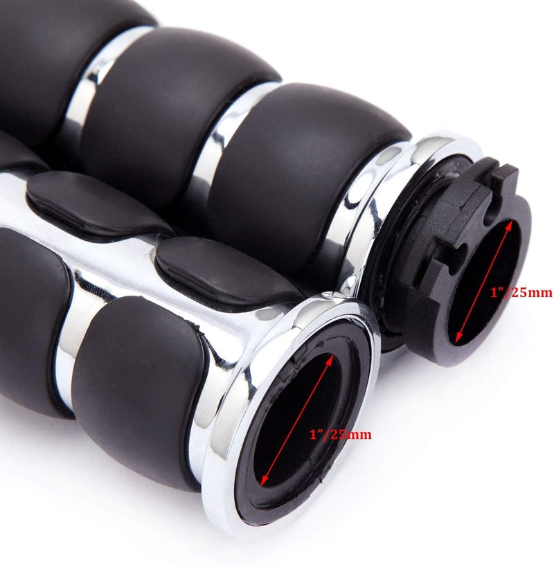 MISS MOLY Chrome Motorcycle Bar End Hand Grips - Image 3