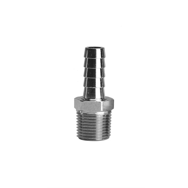 Beduan Stainless Steel 1-1/4"" Hose Barb To 1"" Male Npt Home Brew Fitting Water Fuel Air - Image 1