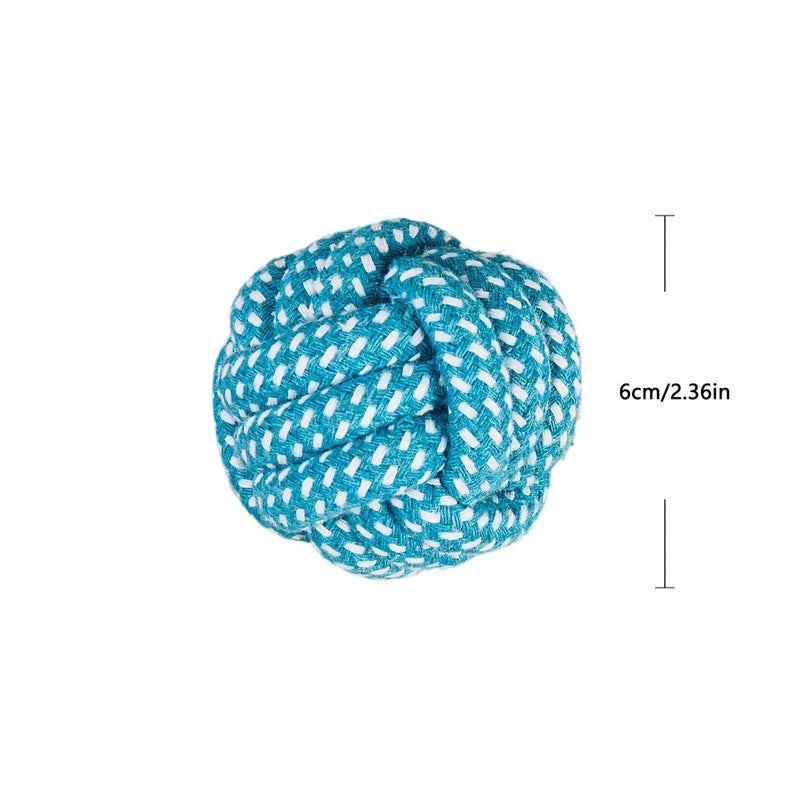 Orange Dog Chew Rope Ball Toy For Dental Care Small To Medium Breeds - Image 2