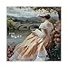 Larkipuzz Beautiful Victorian Women Puzzles for Adults 1000 Pieces Aesthetic Landscape River Jigsaw Puzzle Challenging Vintage Art Puzzles - Image 4