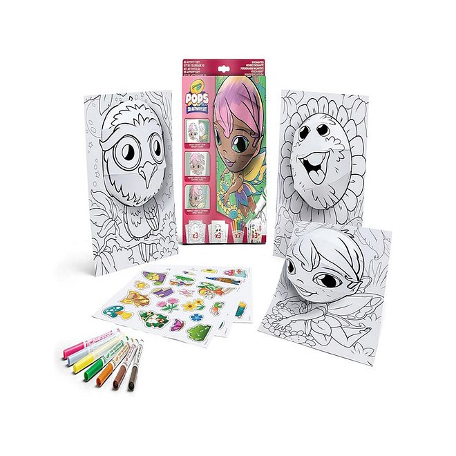 Crayola Colouring Kit, 3D Cardboard, Fun in Easy Way, Hanging Display, 6 Years+, Pack of 17 - Multicolour - Image 1