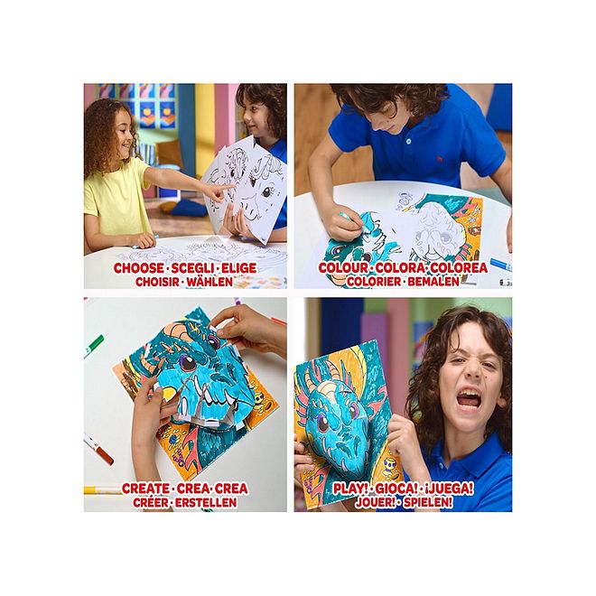 Crayola Colouring Kit, 3D Cardboard, Fun in Easy Way, Hanging Display, 6 Years+, Pack of 17 - Multicolour - Image 4