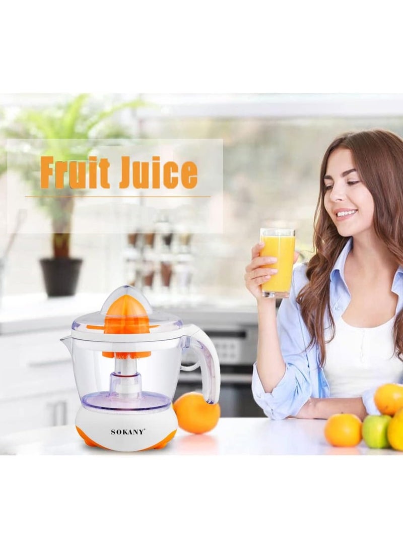 SOKANY Electric Citrus Juicer WK-725, Orange Juice Maker, Lemon Squeezer, 700ML Capacity, 45W Energy Efficient Motor, Quick & Easy Juicing with Transparent Bowl - Image 2