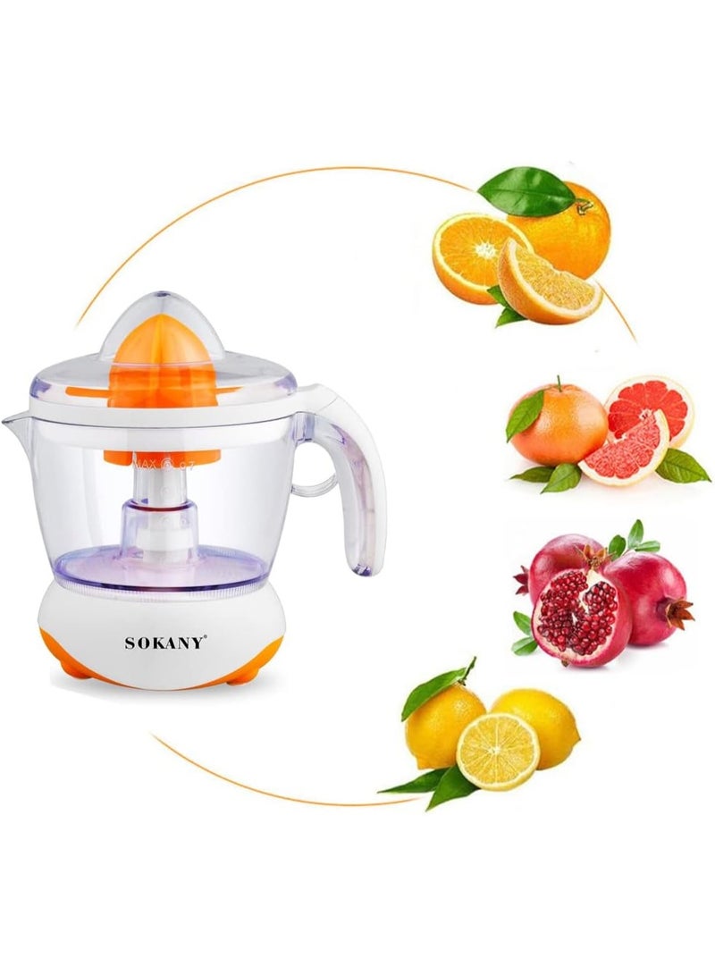 SOKANY Electric Citrus Juicer WK-725, Orange Juice Maker, Lemon Squeezer, 700ML Capacity, 45W Energy Efficient Motor, Quick & Easy Juicing with Transparent Bowl - Image 5