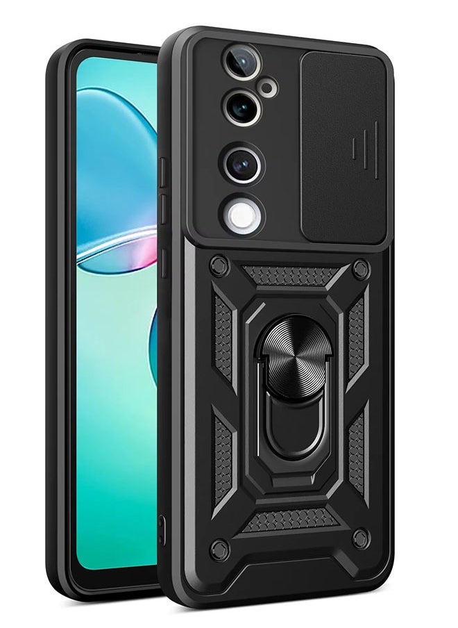 Realfrog - VIVO V40 5G Case Cover Protector Accessories with Camera Len Protection Anti-Scratch Shockproof Anti-Fingerprints Back Cover with 360 Car Mount Magnetic Ring Holder Case Protector - Image 1