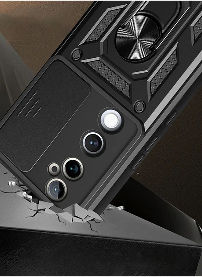 Realfrog - VIVO V40 5G Case Cover Protector Accessories with Camera Len Protection Anti-Scratch Shockproof Anti-Fingerprints Back Cover with 360 Car Mount Magnetic Ring Holder Case Protector - Image 1
