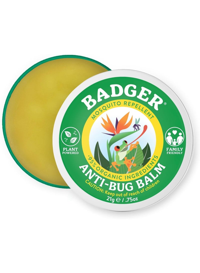 Badger, Organic Anti-Bug Balm, Citronella & Rosemary, 0.75 oz (21 g) - Image 1
