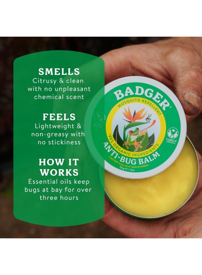Badger, Organic Anti-Bug Balm, Citronella & Rosemary, 0.75 oz (21 g) - Image 3