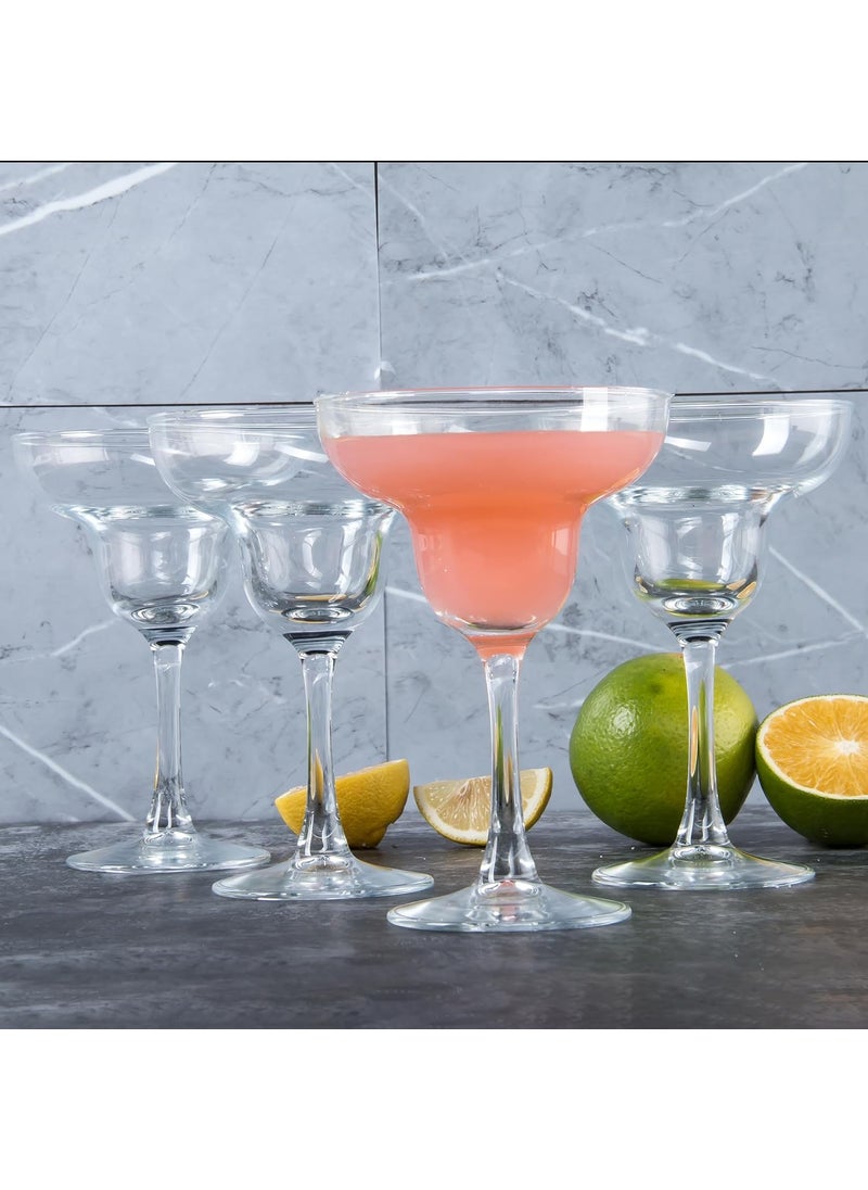 smart serve Smartserve Soda Lime Margarita Glass Lead Free 240 ml Set of 2 Margarita Glasses with Long Durable Stem Elegant Cocktail Glasses for Bar Martini Manhattan Gimlet Pisco Sour Cosmopolitan Clear  - Image 3