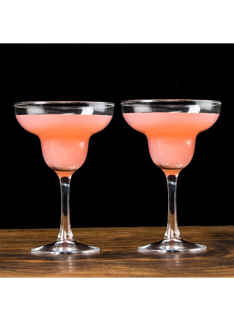 smart serve Smartserve Soda Lime Margarita Glass Lead Free 240 ml Set of 2 Margarita Glasses with Long Durable Stem Elegant Cocktail Glasses for Bar Martini Manhattan Gimlet Pisco Sour Cosmopolitan Clear  - Image 4