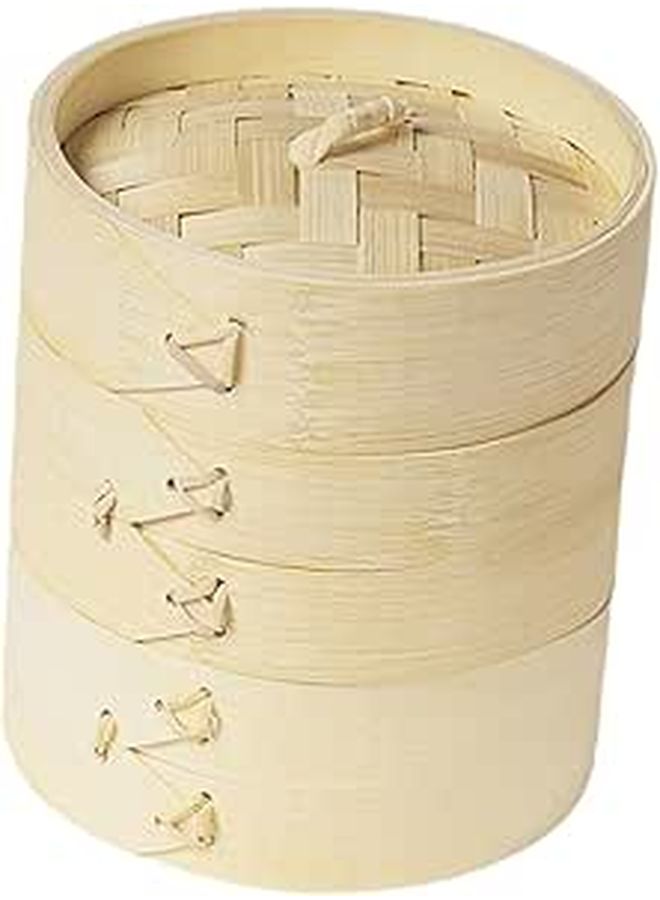 Large Food Grade Dumpling Steamer Basket With Lid For Buns And Seafood - Image 1