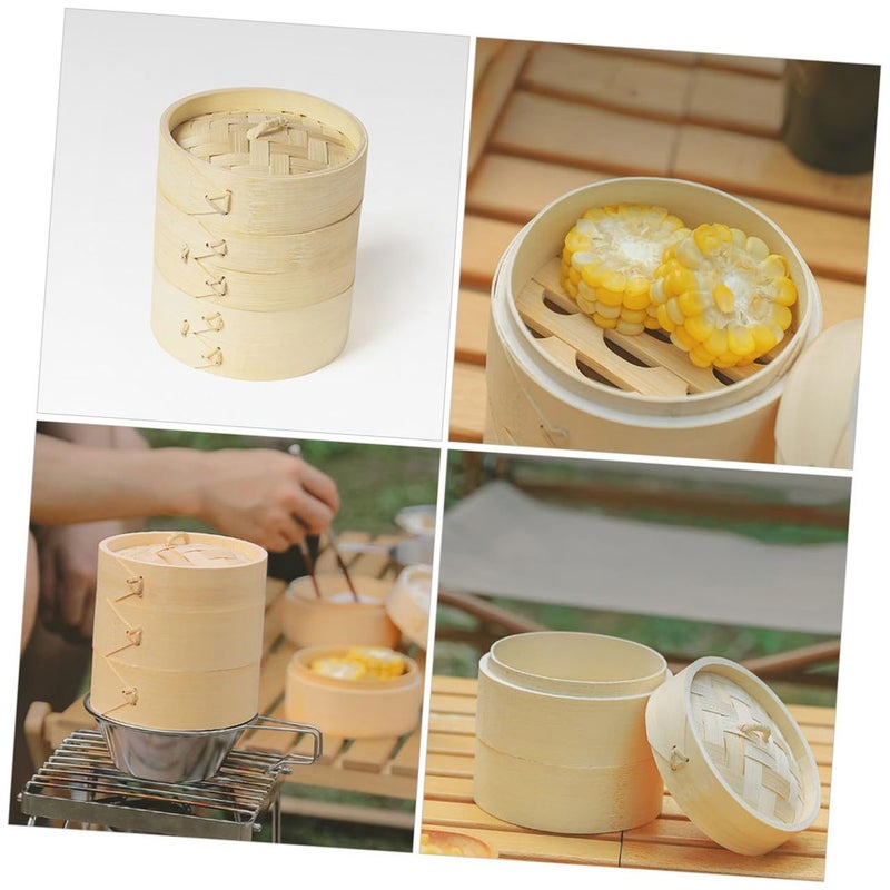 Large Food Grade Dumpling Steamer Basket With Lid For Buns And Seafood - Image 4