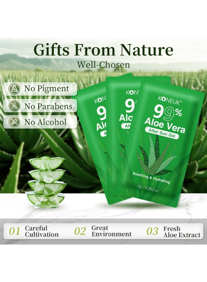 KONEUK 30 Pack Aloe Vera Gel for Face Hair Skin Sunburn Relief 99 Pure Aloe Vera Gel for After Sun Skin Care Relief Bulk Aloe Gel Travel Size for All Skin Types - Image 4