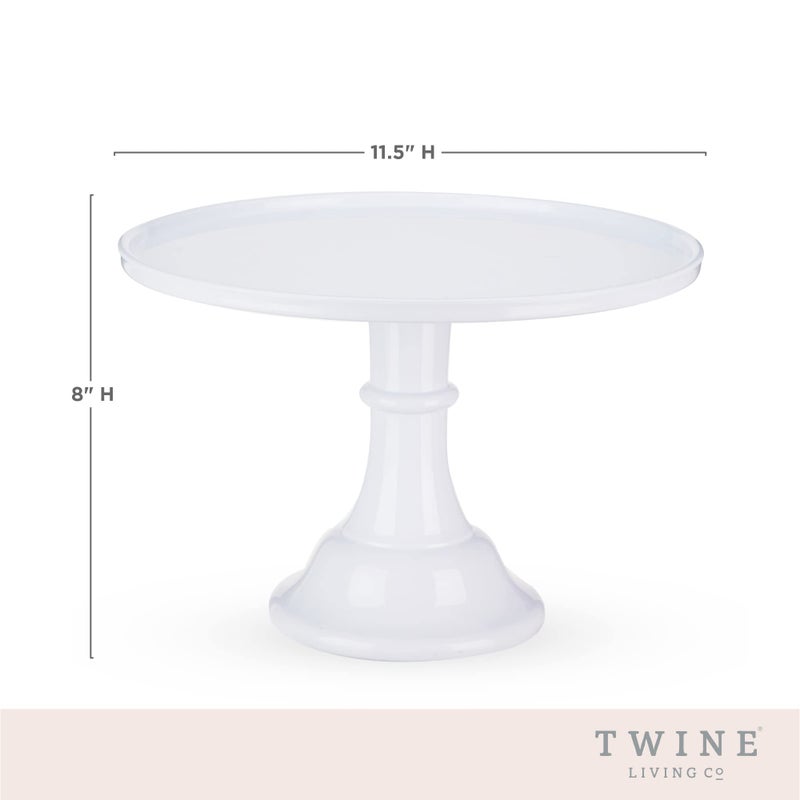 Twine Melamine Cake Stand, Cupcake Display Home Decor Food And Dessert Serving Accessory, 11.5 X 8 Inches, White, Set Of 1 - Image 5