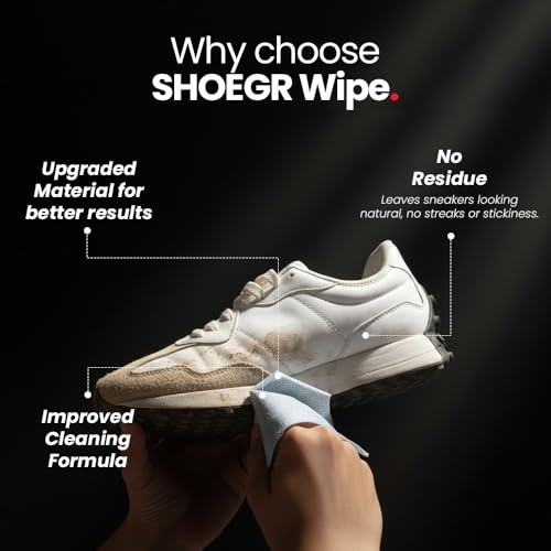 SHOEGR Instant Sneaker Cleaning Wipes | Dual-Textured Shoe Wet Wipes for Tough Stains | Premium Shoe Cleaner Wipes for Sneakers, Suede, Nubuck, Canvas, Boots, Knit & Multi-Material Footwear - Image 5
