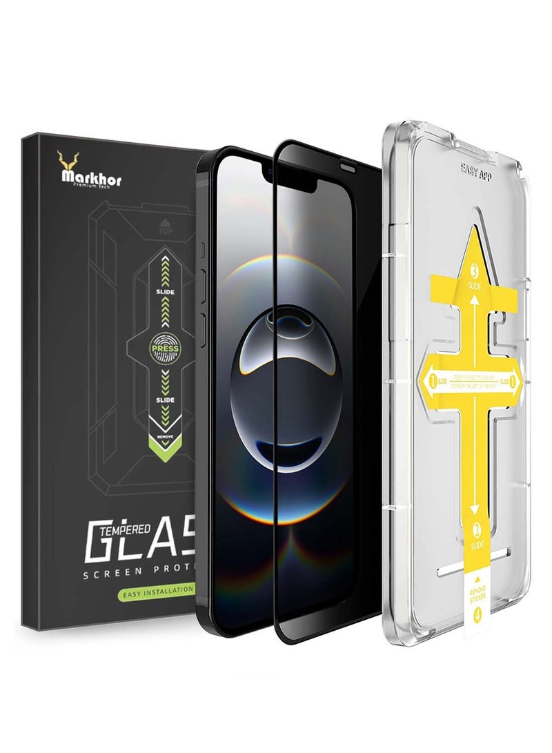 Markhor Apple iPhone 16e 5G 2025 Markhor next generation A++ Quality Tempered Glass Screen Protector with Auto Alignment Easy Installation Frame/App - Clear - Image 1