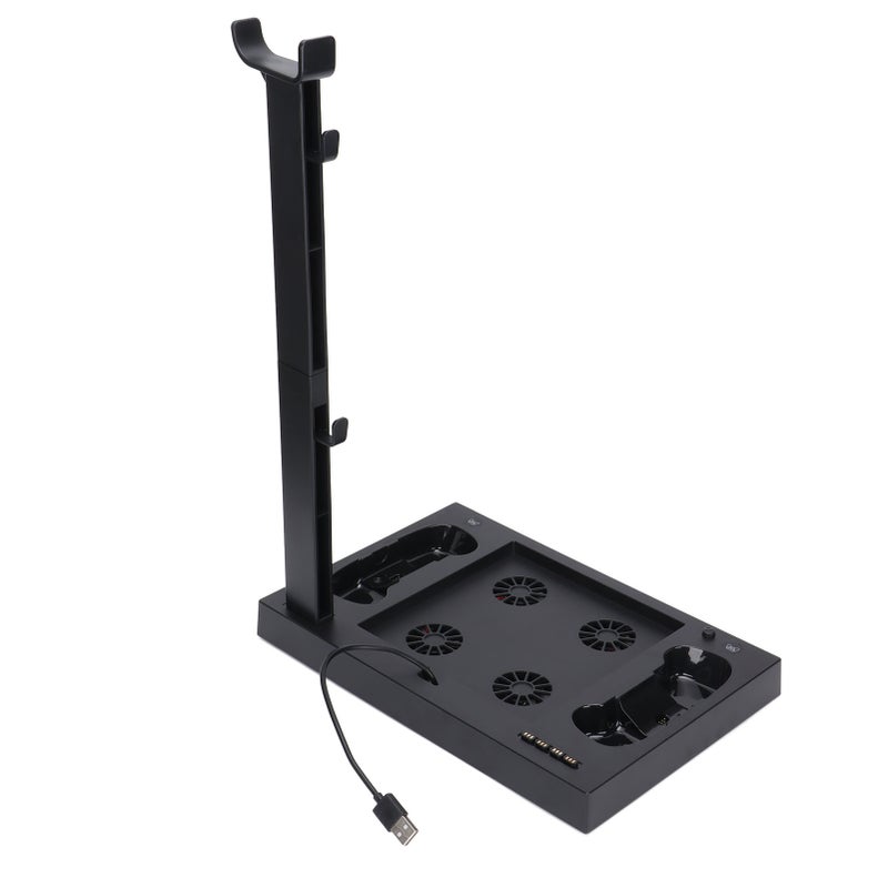 For Xbox Series X Console Cooling Stand Multifunctional Cooling Fan Base with Headset Bracket Battery Adapter - Image 2