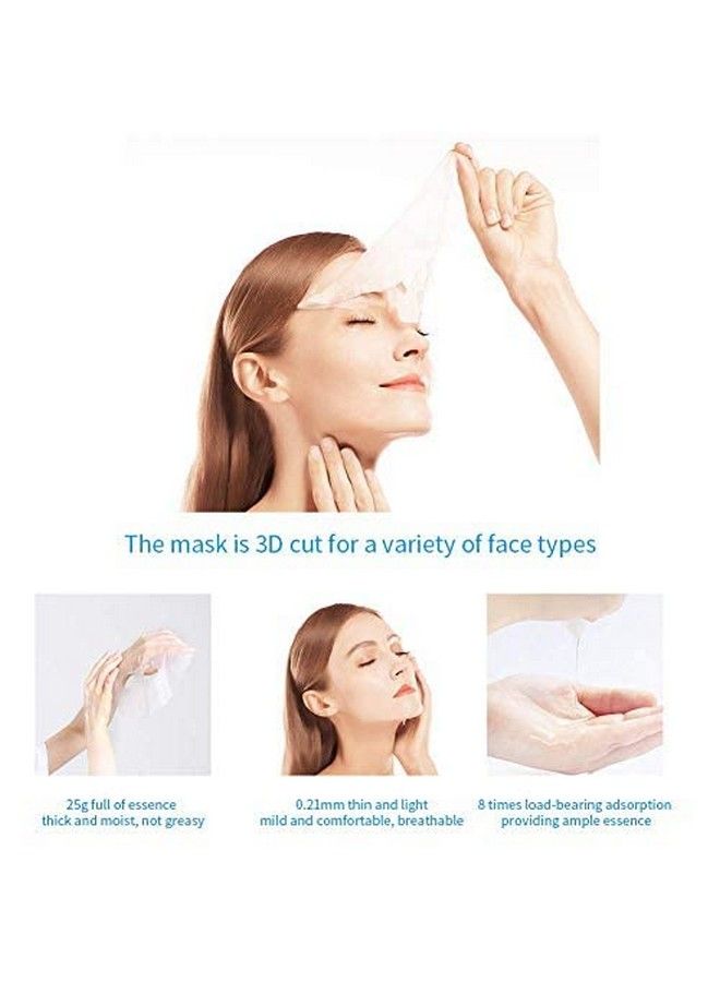 +WIS+ Wis Intensive Hydrating Facial Mask Smoothing Face Sheet Mask 24 Pack Deep Moisturizing With Hyaluronic Acid Oil Control Shrink Pores Firming Antiaging With Collagen Gifts For Women And Men - Image 3