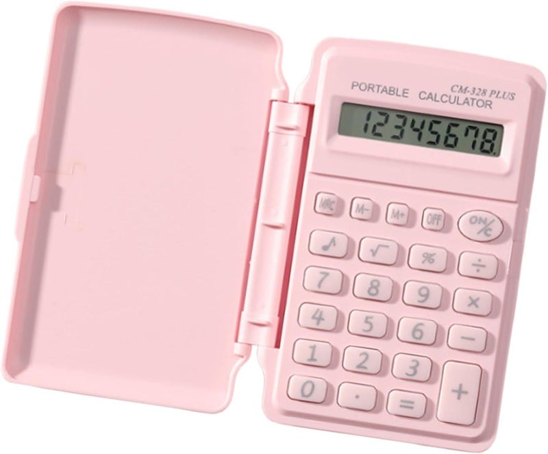 Pastel A Color Soft Tone 8 Digit Pocket Calculator with Ergonomic Buttons for School - Image 1