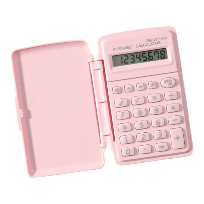 Pastel A Color Soft Tone 8 Digit Pocket Calculator with Ergonomic Buttons for School - Image 3