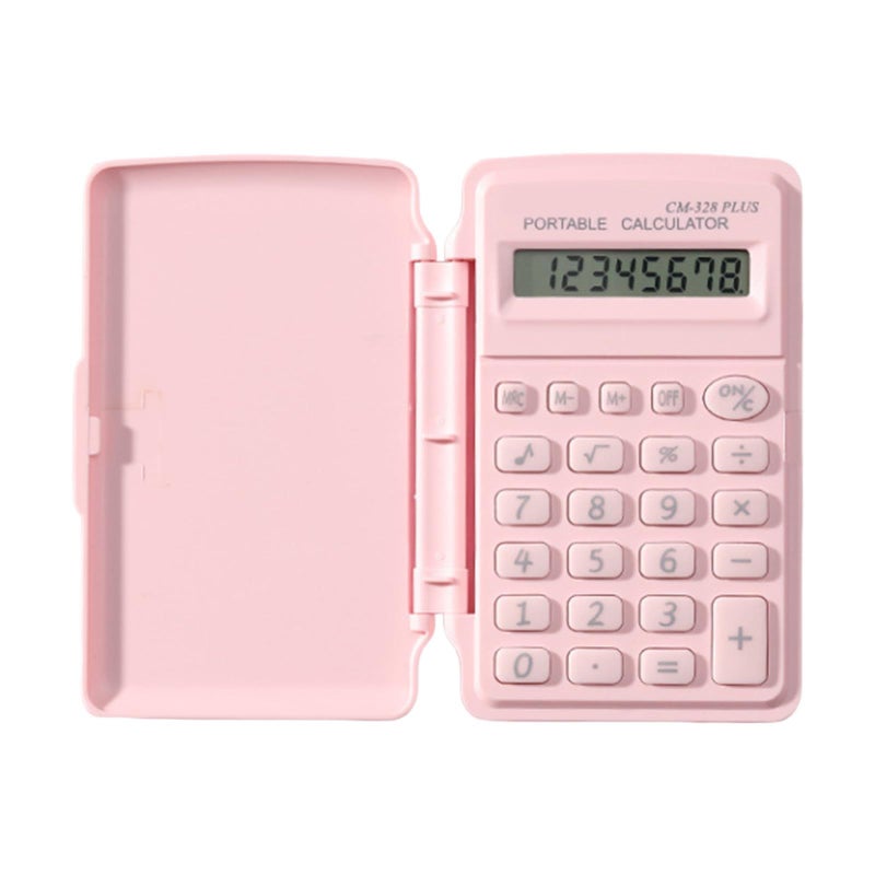 Pastel A Color Soft Tone 8 Digit Pocket Calculator with Ergonomic Buttons for School - Image 5