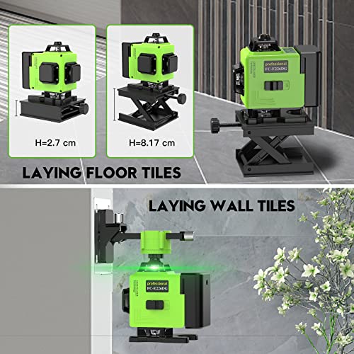 undreem Laser Level Green, Laser Spirit Level Rotary, 4x360°Lazer Level Self Levelling 16 Lines Horizontal & Vertical Cross Line for Indoor Outdoor, Pulse Mode, Remote Controller, Magnetic Base, Rechargeable - Image 2