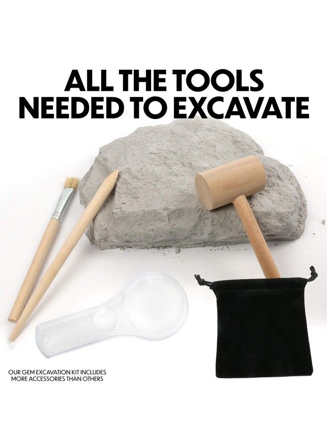 LotFancy مجموعة حفر الأحجار الكريمة لاستخراج 20 حجرًا كريمًا حقيقيًا بما في ذلك جذع الجمشت الكريستالي والتوباز ومجموعة ألعاب تعليمية علمية للأطفال هدية رائعة للأولاد والبنات والكبار مع حقيبة تخزين وأدوات تعدين - Image 3