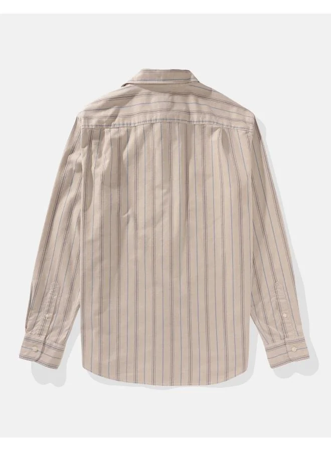American Eagle Regular Fit Oxford Button Up Shirt