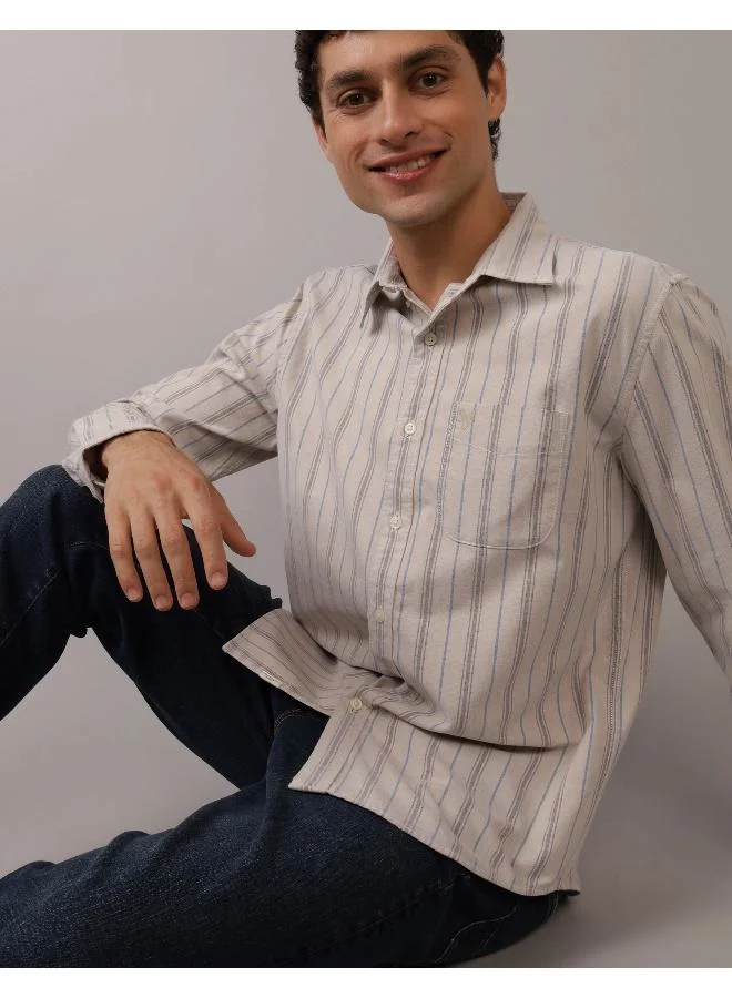 American Eagle Regular Fit Oxford Button Up Shirt