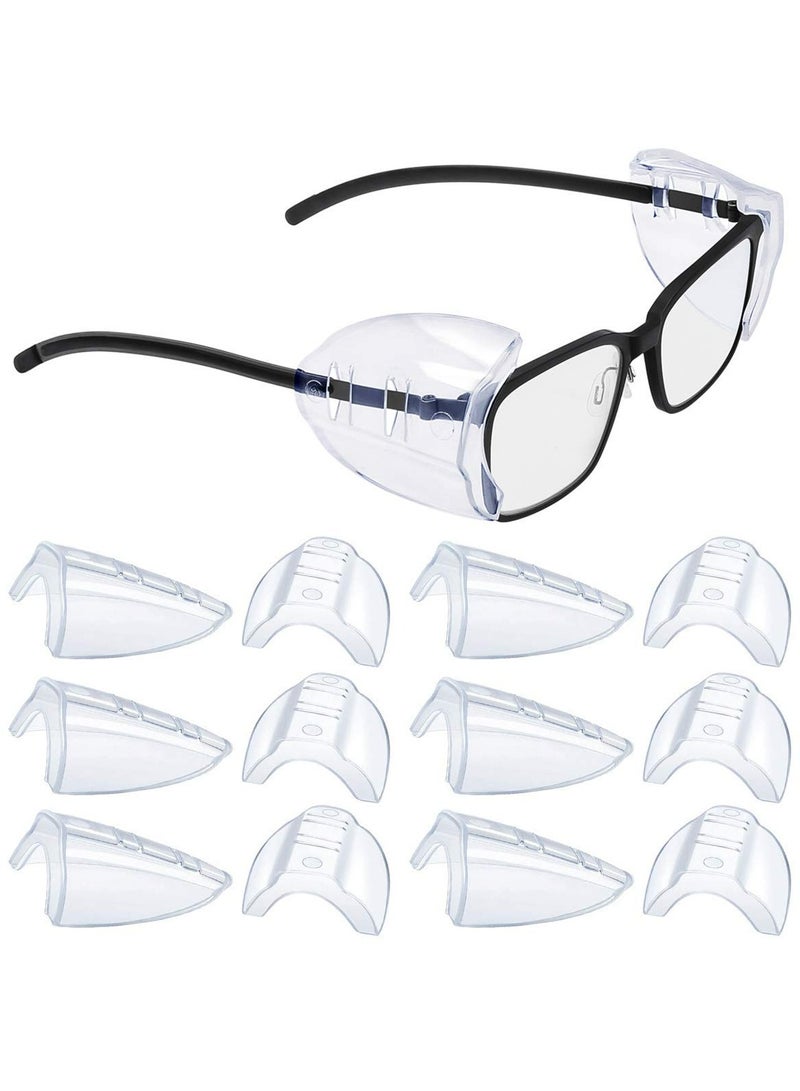 Side Shields for Transparent Prescription Glasses, Safety Shields,Slip on Clear Shields,Fits Small to Medium Eyeglasses Frames Protect - Image 1