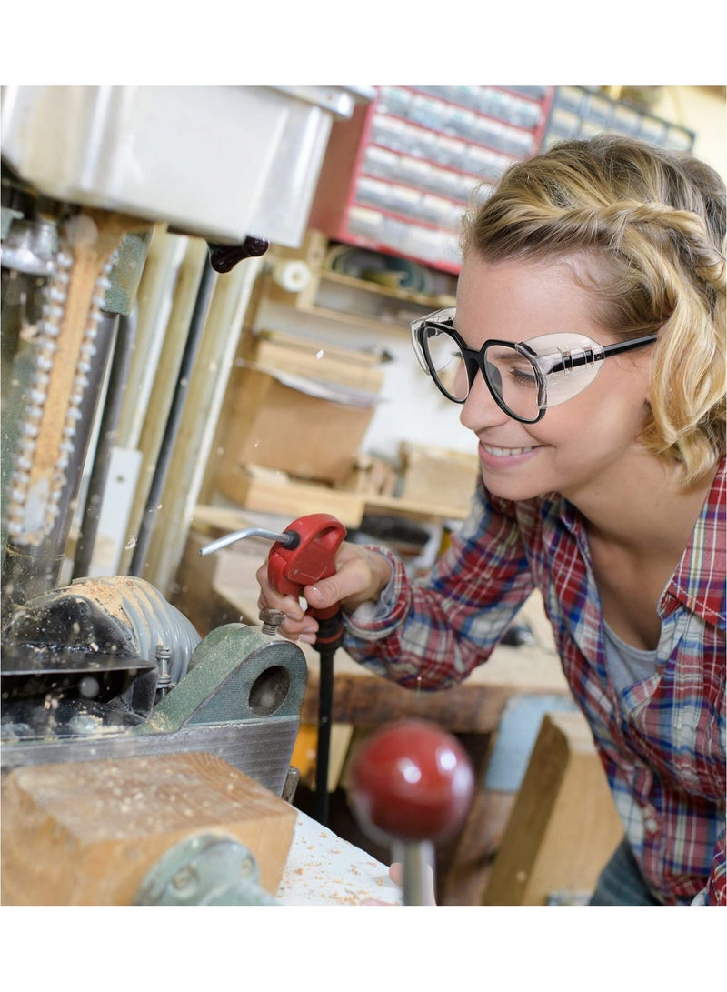 Side Shields for Transparent Prescription Glasses, Safety Shields,Slip on Clear Shields,Fits Small to Medium Eyeglasses Frames Protect - Image 4