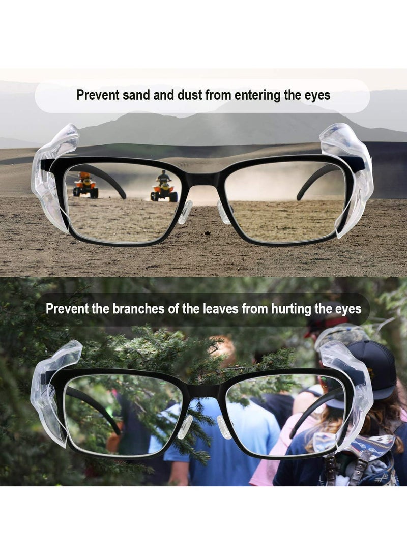 Side Shields for Transparent Prescription Glasses, Safety Shields,Slip on Clear Shields,Fits Small to Medium Eyeglasses Frames Protect - Image 5