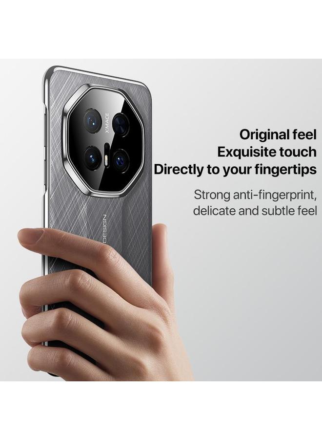 زبون جراب لهاتف Huawei Mate 60 Pro بتصميم كلاسيكي من الجلد العادي المطلي، جراب هاتف الكمبيوتر الشخصي - Image 3