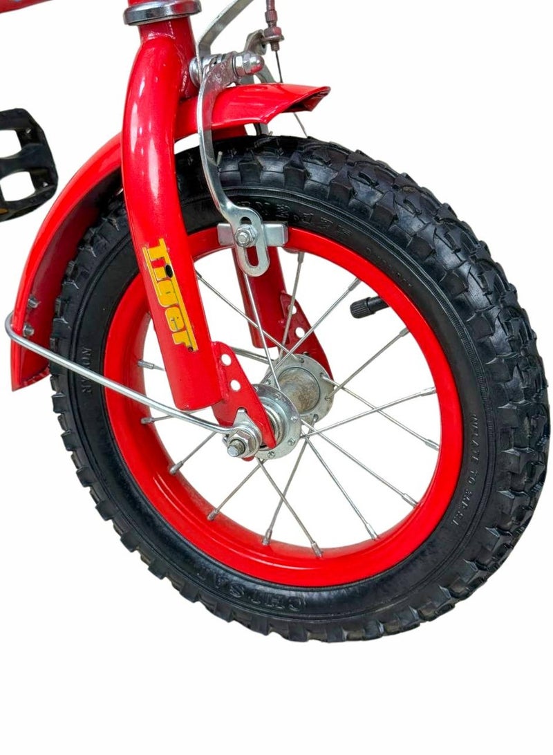 تايجر دراجة أطفال تايجر 12 بوصة مع سلة أمامية وكرسي خلفي – مناسبة للأعمار 2 إلى 5 سنوات - Image 2