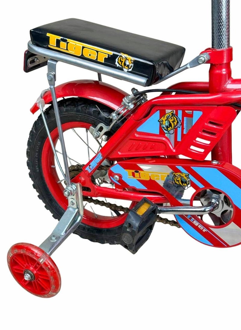 تايجر دراجة أطفال تايجر 12 بوصة مع سلة أمامية وكرسي خلفي – مناسبة للأعمار 2 إلى 5 سنوات - Image 5