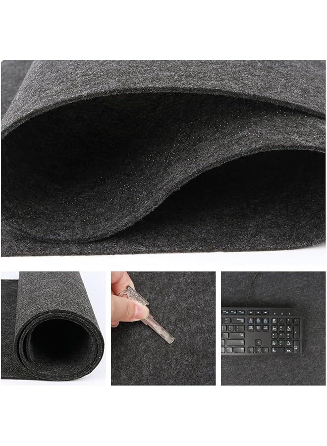 erorex 100X40Cm Non Slip Felt Desk Pad Desk Pad Protector Office Felt Desk Mat Keyboard Pad Extra Large Felt Mouse Pad…… - Image 5