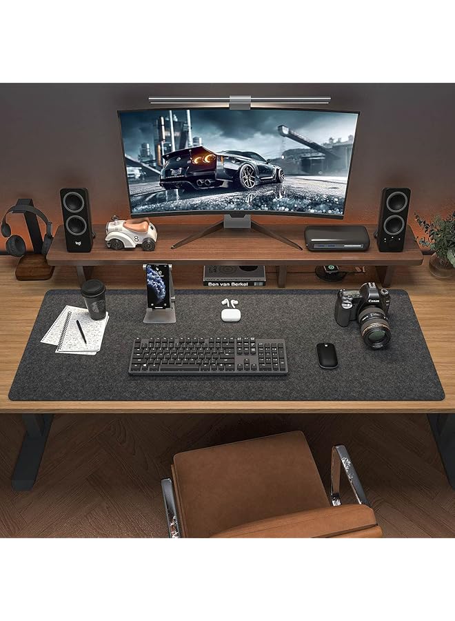 erorex 100X40Cm Non Slip Felt Desk Pad Desk Pad Protector Office Felt Desk Mat Keyboard Pad Extra Large Felt Mouse Pad…… - Image 3