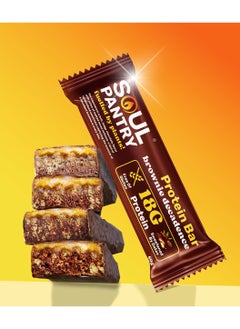 Soul Pantry Brownie Decadence Protein Bar with Plant-Based Protein, Gluten-Free, No Artificial Additives, High Protein Power Punch Chocolate Waffle (Pack of 3)  - Image 2