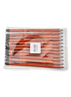 PARTY QUEEN Eyebrow pencils  Party Queen  Light Black  12 pcs  Excellent Eyebrow Designing tool for Mircroblading and PMU Artist 