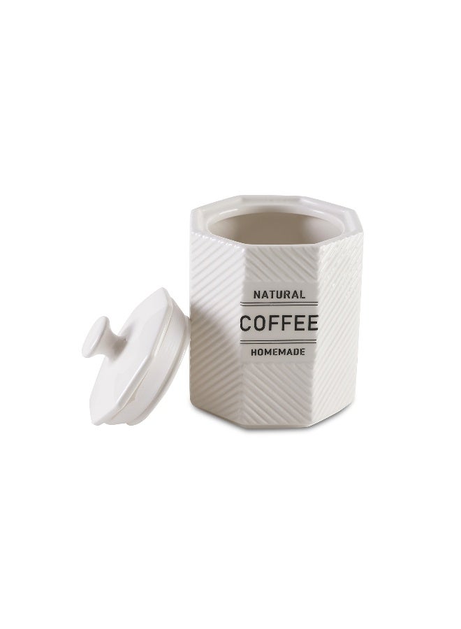 Pan Home Nolina Coffee Canister 800Ml - White - Image 1