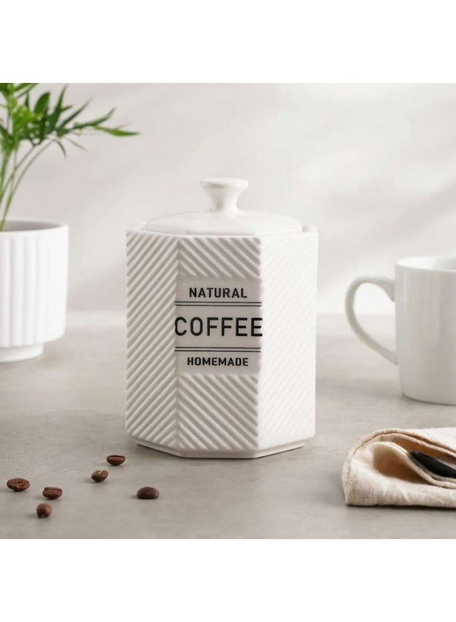 Pan Home Nolina Coffee Canister 800Ml - White - Image 1