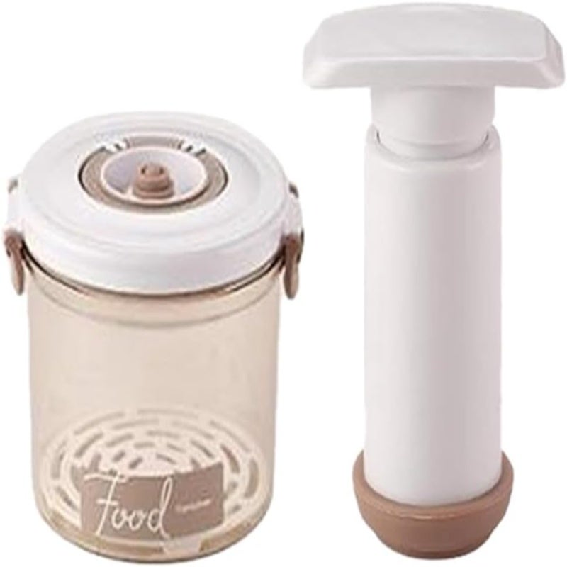 Vacuum Food Container: 1.05L White, Airtight Seal Keeps Food Fresh Longer - Manual Hand Pump For Easy Vacuum Creation, Portable Food Storage For Home Or On The Go - Image 2