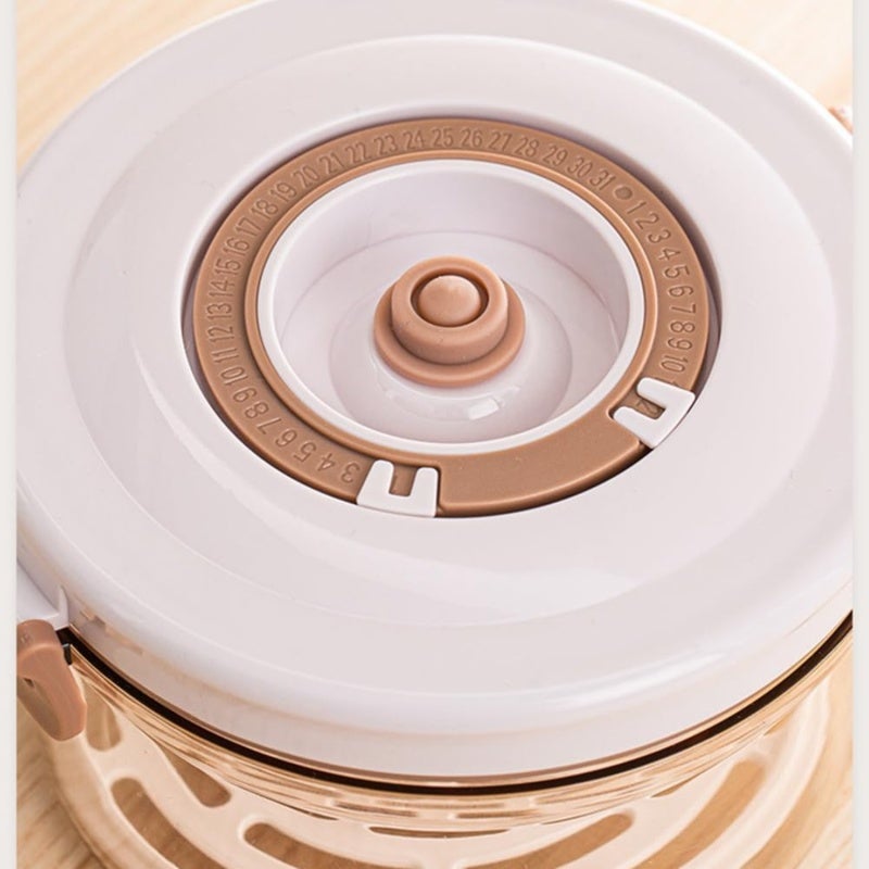 Vacuum Food Container: 1.05L White, Airtight Seal Keeps Food Fresh Longer - Manual Hand Pump For Easy Vacuum Creation, Portable Food Storage For Home Or On The Go - Image 4