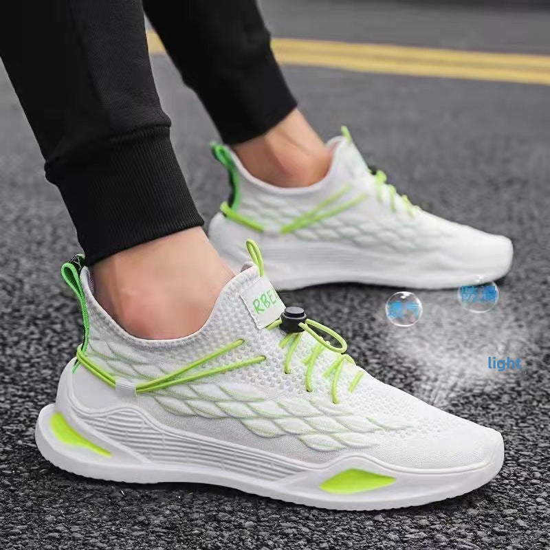 2022 Spring Breathable Sneakers Trendy Korean Mens Casual Shoes 97 [Green]] 