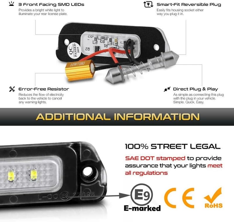 DEMULAX LED License Plate Light Bulbs (2 Pcs) - Image 5
